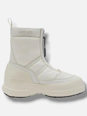 Moon Boot Women's White Luna Logo-Print Boots Size 5
